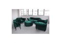 St Kilda Chesterfield Style Fabric 3 Seater Lounge Suite